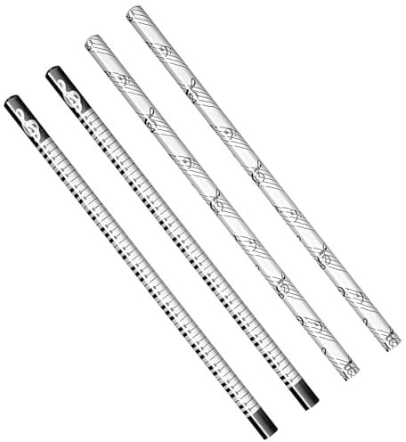 Yuiturt 4 Stück Musiknoten Bleistifte HB, Klavier Noten Bleistifte Set, Standard Schreibwaren für Musiker & Studenten, für Notizen machen, für Pianisten & Komponisten