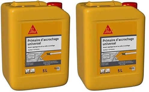 SIKA - Primaire d'accrochage universel - Sikafloor 35 Primaire - Avant ragréage de sol ou colle carrelage - Prêt à l'emploi - Multi-supports - Séchage rapide - Mur et Sol Intérieur/Extérieur - 5L