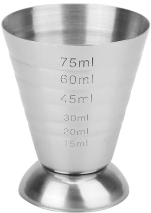 QuxetlRyz Jigger 3 Piezas de coctelera de Barra, medidor de Acero Inoxidable, 75 ml
