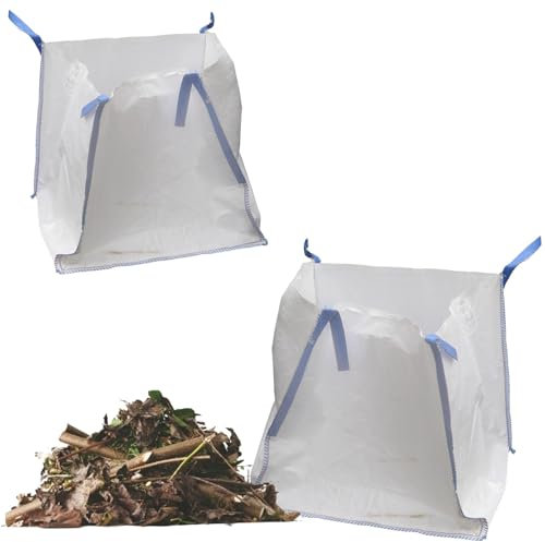 Pack Of 5 Heavy Duty 1 Tonne Woven Material FIBC Bulk Bags Perfect For Garden Waste & Skip Replacement