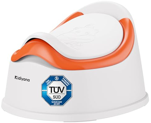 Kidiyana Kinder Töpfchen mit Deckel, Abhaltetöpfchen Baby, Kindertopf mit Spritzschutz, Kindertoilette unterwegs – TÜV geprüft, BPA-frei, Schadstofffrei, Rutschfest