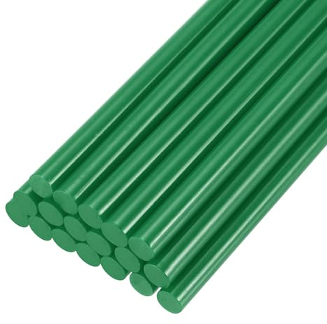 PATIKIL Hot Glue Sticks for Glue Gun, 20 Pcs Colored Hot Melt Adhesive Glue Sticks Bulk for DIY Projects Craft Art Decoration Home Repairs, Dark Green (200mm x 7mm)