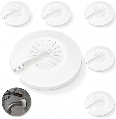 AmiCera 6 Stück Heizungsrohr Rosette, Rosetten für HeizköRperrohre, Universal 14-29 mm Heizungsrohr Verkleidung, Heizkörper Abdeckung, Rohrabdeckung Geeignet für Wasserrohren, Gasrohren(Weiß)
