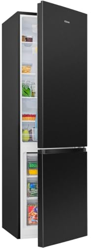Bomann® Kühlschrank mit Gefrierfach | Energieklasse C | 176cm | LowFrost | 5 Jahre Kompressor-Garantie | Kühl Gefrierkombination leise | Türanschlag wechselbar | Kühlgefrierkombi | KG 7369 schwarz