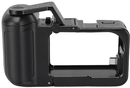 Bewinner Handle Grip Kit Fit for Action 5Pro 4 3 Camera, 3 in 1 Action Camera Cage and Handle with 4000mAh Battery, Ergonomic Grip Power Bank for Outdoor Video Recording