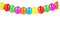 Folat Mini Girlande * Bunte Smileys * 2 m