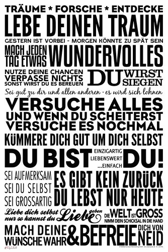 empireposter Motivational - Poster - Lebe deinen Traum + Ü-Poster