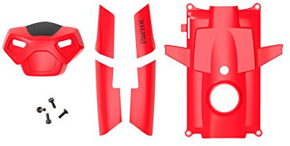 Parrot PF070086 Jeu de 5 Coques + Vis pour MiniDrone Rolling Spider Rouge