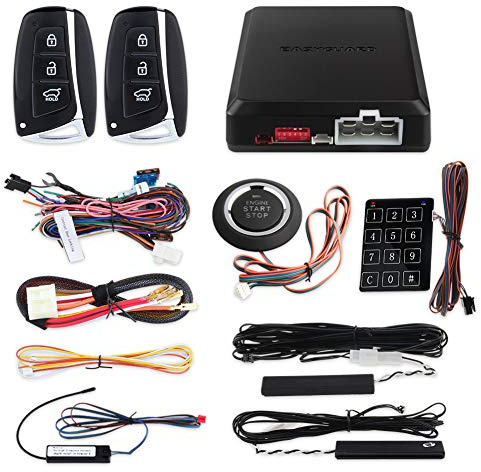Easyguard roll Code smart schlüssel PKE Auto Alarm System mit Passiv schlüsselloser zugang Fernbedienung Starter Druck Start Brems- knopf NFC entritt schlüssellos go System