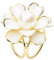 Blumen Schalring Tuchring Tuchhalter Tuchclip Tuchbrosche Scarf Clip - Weiß