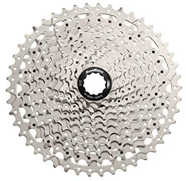 SunRace Unisex Adulto Csms8 11speed Cass 1142t Cassetta a 11 velocità, Argento