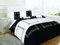 Artistic Fashionista Luxury & Modern CAMPUS Duvet/Quilt Cover & Pillowcases Bedding Set - Printed Range (Double, Black/White)