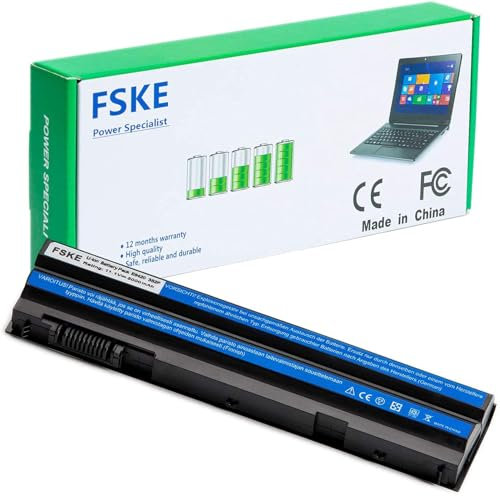 FSKE® Batteries T54FJ 8858X pour Dell N3X1D M5Y0X 71R31 NHXVW Latitude E6420 E6440 E6430 E5430 Dell Inspiron 7520 5720 Vostro 3460 3450 Batterie pour Ordinateur Portable 11.1V 5000mAh 6 cellules