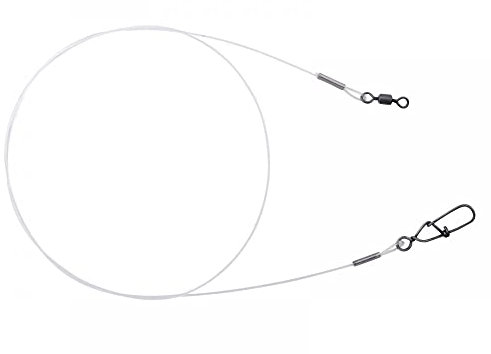 Spro Matt Black Leader 1x19-2 Stahlvorfächer zum Hechtangeln, Spinnvorfach zum Spinnfischen auf Hecht & Zander, Raubfischvorfach, Länge/Durchmesser/Tragkraft:40cm / 0.50mm / 14kg - 30b