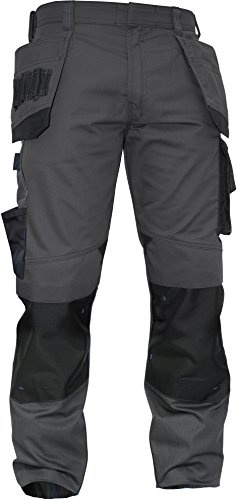 DASSY® Texas DASSY® Texas Canvas Arbeitshose mit Holstertaschen und Kniepolstertaschen - Größe 46 - ZEMENTGRAU