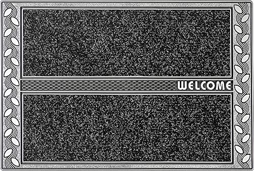 Home2Fashion PUR SkylineClean Fußmatte, Eingangsmatte für den Innen- und Außenbereich, Metallic Anthrazit, Größe ca. 75 x 50 cm 284052