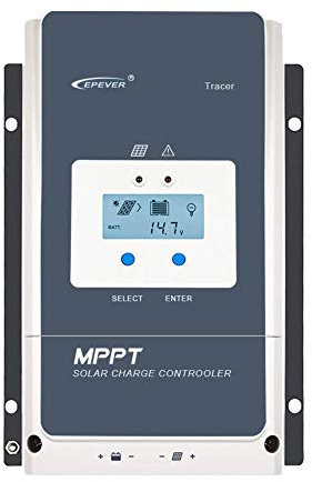 EPEVER 60A MPPT Solarladeregler 12V/24V/36V/48V mit LCD-Display, Leerlaufspannung bis 150V für Sealed, GEL, Flooded und User-Tracer 6415AN