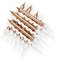 Anniversary House Pack of 12 Mix Birthday Candles with Holders, 7.5 Centimeters, Celebration Cake Decoration, AHC226, Gold Stars Metallic