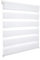 Vkele Doppelrollo Klemmfix ohne Bohren, 110x200cm(BxH) Weiß, Duo Rollo Zebrarollo Fensterrollo für Fenster und Tür, Lichtdurchlässig Verdunkelnd, Seitenzugrollo Sonnenschutz Sichtschutz