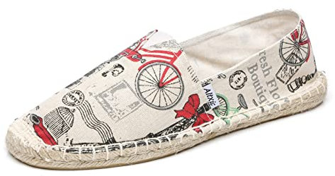 Altxic Cómodas Alpargatas Planas de Lona con Punta Cerrada para Hombre Beige 44 EU