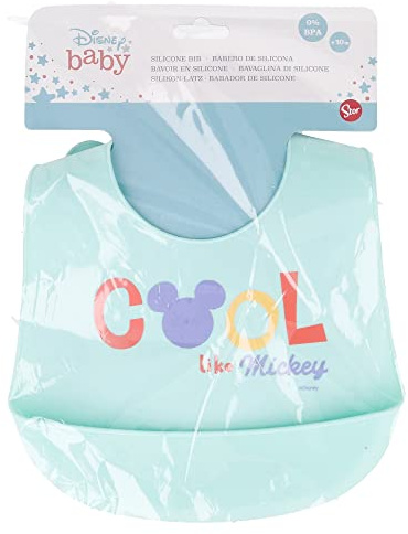 Stor Lätzchen aus Silikon | Cool Like Mickey