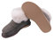 Moro-Design Lammfell Leder Hüttenschuhe Mokassin Hausschuhe Pantoffeln Fell grau Gr.36-47 (43)