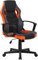 CLP Sedia Da Ufficio Ergonomica Con Ruote Glendale I Poltrona Gamer Multicolore Con Fodera In Similpelle I Regolabile E Con Schienale Alto, Colore:nero/arancione
