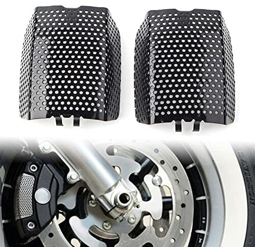 GZYF Motorcycle Front Brake Caliper Insert Cover Decoration for V-Rod VRSC 2006-2019, Electra Glide FLHT, FLHR, Street Glide FLHX, Road Glide FLTR 2008-2019, Black