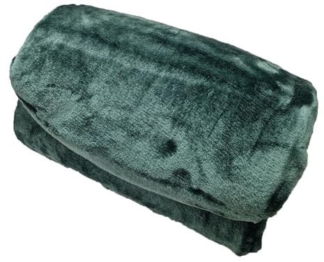 Olivia Rocco Soft Velvet Touch Throw Blankets Extra Large Sofa Bed Blanket Raschel Throws, 150 x 200 cm Emerald Green