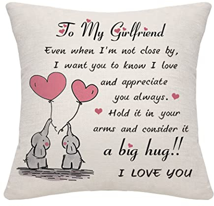 Girlfriend Gifts: Valentine's & Birthday Cushion Cover & Throw Pillow Case