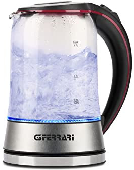 G3 Ferrari G10163 Bollitore in Vetro Vidro, 1,7 Litri, 2200 W, Illuminazione Led
