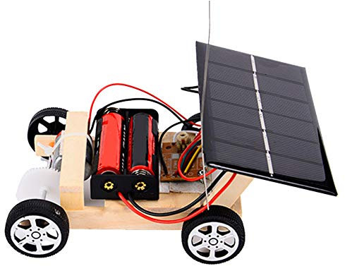 DIY Wissenschaftsexperiment Kit für Kinder aus Holz, RC Lernspielzeug für Kinder, Wissenschaftsexperiment und Lernspielzeug, Selbstgebautes Solar Spielzeug Solar Auto Bausatz Modellauto Selbst Bauen