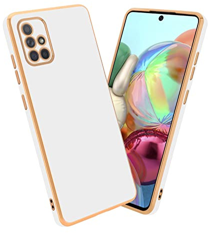 Cadorabo Hülle kompatibel mit Samsung Galaxy A71 4G Schutzhülle TPU Silikon Case Liquid Design mit Kameraschutz Slim Kratzfest Weiche Gummi mit Rundumschutz Case Hülle für Galaxy A71 4G in Weiß