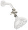 Hibbent All Metal Shower Head Elbow Adapter, 360 ° Adjustable Swivel Brass Shower Head Adapter, Stainless Steel Shower Arm Extension for Fixed and Rain Showerhead, Wall Mounted, Brushed Nickel