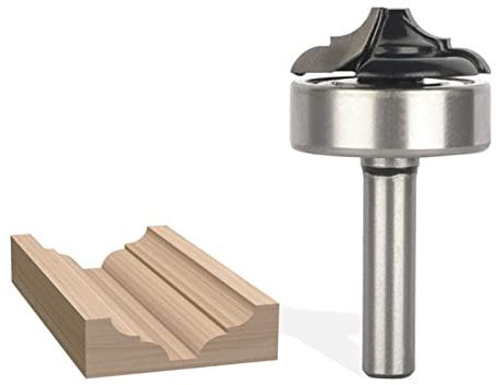 KEEBI 1pcs Faux Panel Ogee Groove Template Router Bit, 8MM Shank Classical Bit With Bottom Bearing Router Bit Woodworking Milling Cutter