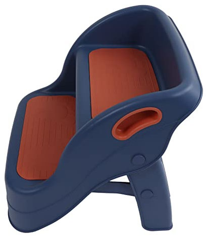 Zwei-Stufen-Hocker, Dicker Rutschfester Kleinkind-Fu?hocker, Zusammenklappbarer Stabiler Sockel, Leichter T?pfchen-Trainingshocker Baby safety protection f¨¹r das Badezimmer (rot blau)