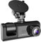 lerwliop ABS Auto 3 obiettivi Dash Cam Registrazione in loop Fotocamera ricaricabile alimentata a batteria