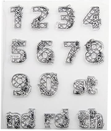 arriettycraft 0–9 transparente Stempel mit Zahlen, Happy Birthday Anniversary, transparente Stempel für Kartenherstellung, Dekoration, Tagebücher, Alben, DIY, Scrapbooking, Dekoration