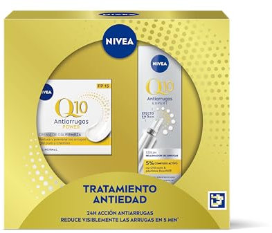 NIVEA Routine Q10 Anti-Falten Power 4 Wochen Set Straffende Cremes Geschenkbox mit Tagescreme mit FP15 (1 x 50 ml) und Serum Concentrate (1 x 15 ml)
