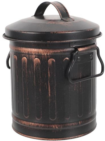Toddmomy Kamin Asche Eimer Holzkohle Outdoor BBQ Holzkohlehalter Metall Garten Verbrennungsofen Schwarz Retro Stil