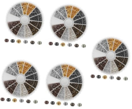 NUOBESTY Große Kupferperlen Spacer Beads Für Diy Schmuckherstellung Farbige Lose Bastelperlen Für Armbänder Und Halsketten Einfach Auffädeln Für Kreative Projekte