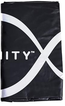 TP Toys 8x12ft Infinity Rectangular Premium Cover Includes Drainage Holes and Collapsed Enclosure. Round Black Polyethylene, Water Resistant, Dust Proof - Weather-Resistant Trampoline Cover.