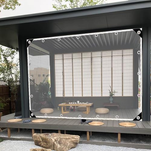 Auvents En PVC For Jardins Bâche En Plastique Résistante Aux Intempéries Brise-vent Convient Pour Les Pavillons De Jardin Panneaux Latéraux En Bâche Adapté Pour Pergola Terrasse Véranda Gazebo Carport