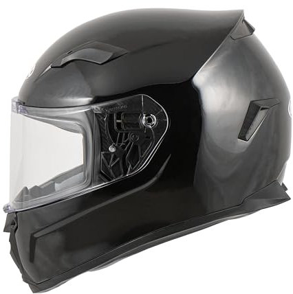 MTR S-6 Evo Integralhelm, Motorradhelm ECE 22.06 Zertifiziert - Maximale Verkehrssicherheit, Robuster & Leiser Motorrad Helm, Kinn & Kopf Belüftung, Roller Helm Herren & Damen, Schwarz, XL