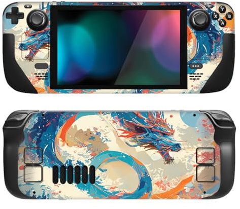 playvital Adesivo Skin per Steam Deck,Adesivi Decal Sticker Vinile Protettiva per Steam Deck OLED/LCD Console-Elisio del Drago