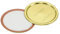 QUARKZMAN Couvercles de Mise en Conserve, 50 Pièces - Couvercles de Bocaux en Fer Blanc à Ouverture Large avec Date, Étanches et Adaptés à la Conservation (Or)
