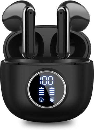 Xawy Wireless Earbuds, Bluetooth 5.3 Headphones in Ear with 4 ENC Noise Cancelling Mic, Bluetooth Earbuds 40H Playtime, 2024 HiFi Stereo Deep Bass Wireless Earphones, IP7 Waterproof