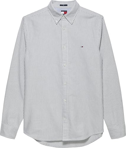 Tommy Jeans Herren TJM Slim Stripe Oxford EXT Dm0dm20668 L/S Shirt, Blue (Dark Night Navy Stripe), M EU