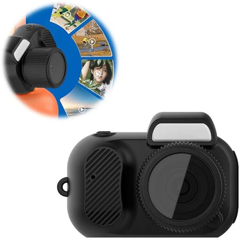 Portachiavi con fotocamera, 1080p HD retro mini macchina fotografica, portachiavi portatile per fotocamera, durata della batteria 60 minuti, per foto degli studenti