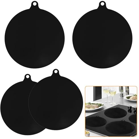 Cfcyhla 4 er Set Induktionsschutzmatte, Herdabdeckung Induktionsfeld, induktionskochfeld abdeckung, Herdabdeckplatte Pfannenuntersetzer,für Induktionskochfeld (20cm+22cm)